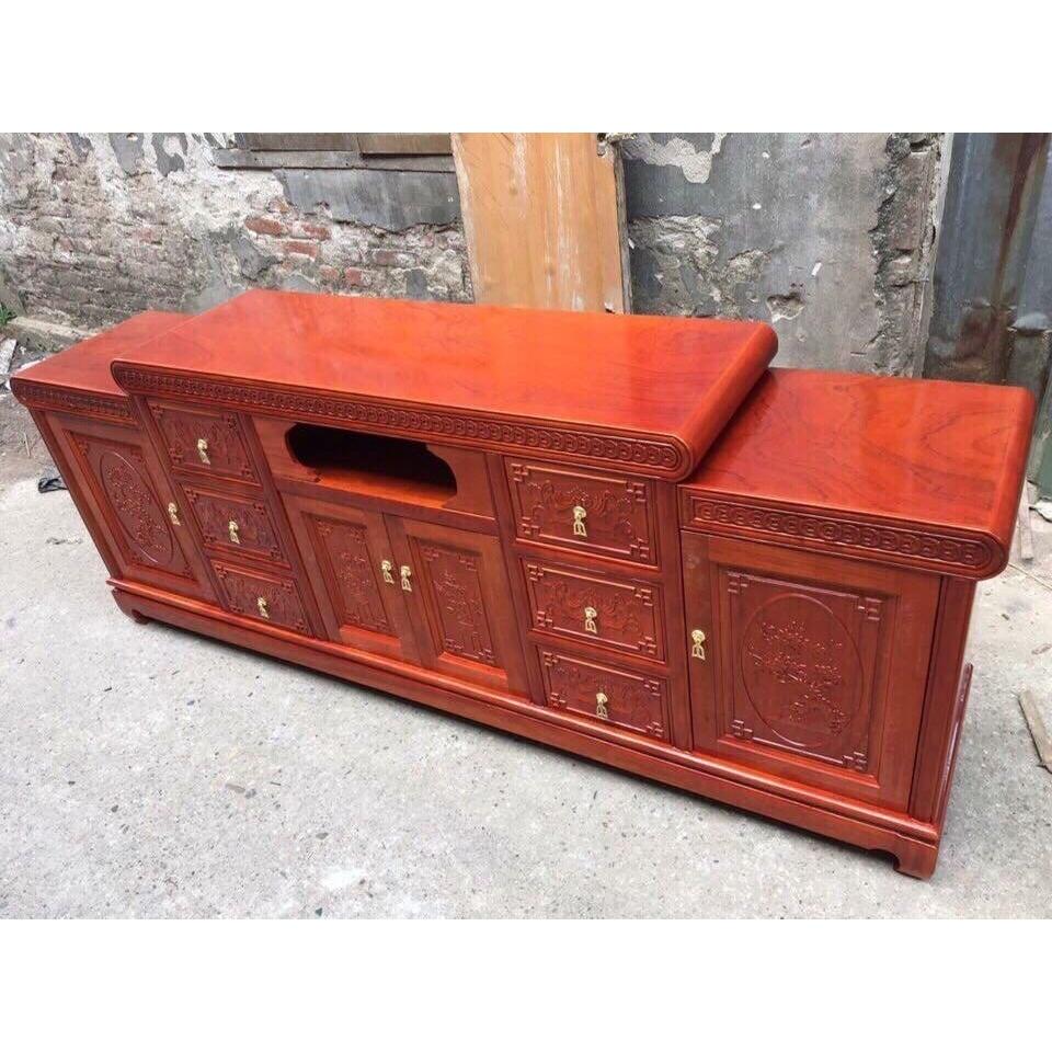 Kệ tivi mõ gỗ xoan đào