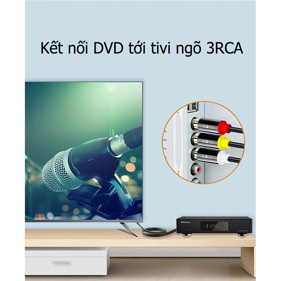 Cáp bông sen 3RCA dành cho tivi, ps4, DVD các đầu bọc nhôm - JH A110 - Hồ Phạm