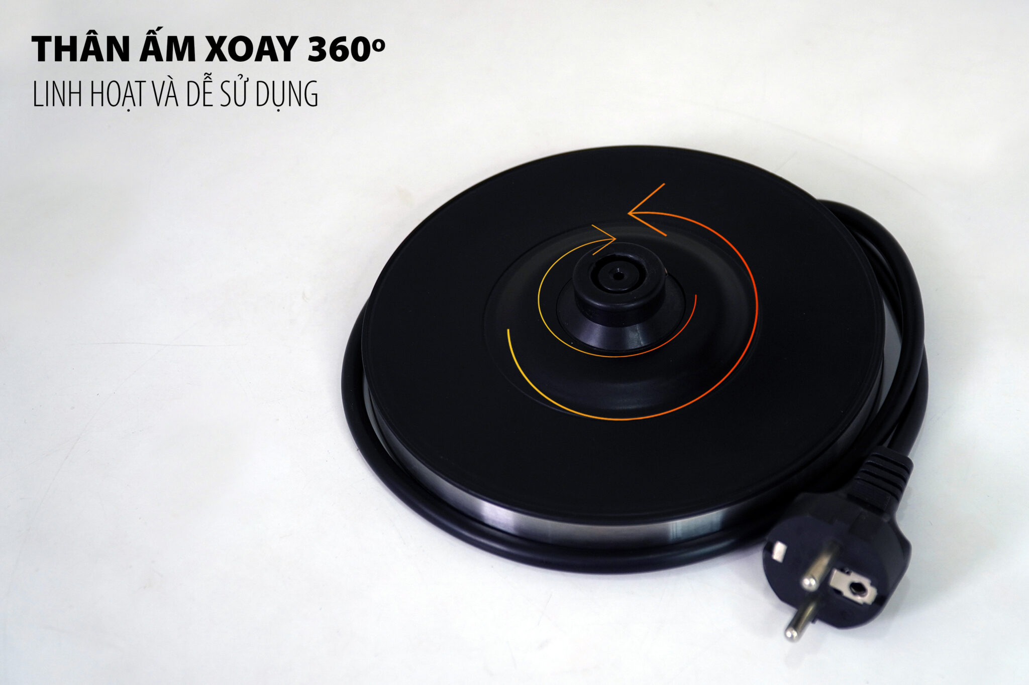 Ấm Đun Siêu Tốc 2 Lớp 1.7L Lorca TA 3006A Hàng Chính Hãng Ấm Đun Nước Thủy Tinh Inox Đun Nhanh, Công Suất Lớn 2200W