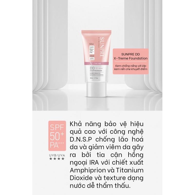 HÀNG NHẬP KHẨU - Kem Chống Nắng Mona Frema Sunpre DD/AA X-Treme Sunscreen Foundation SPF 50+ PA ++++ Da Liệu Trình Laser