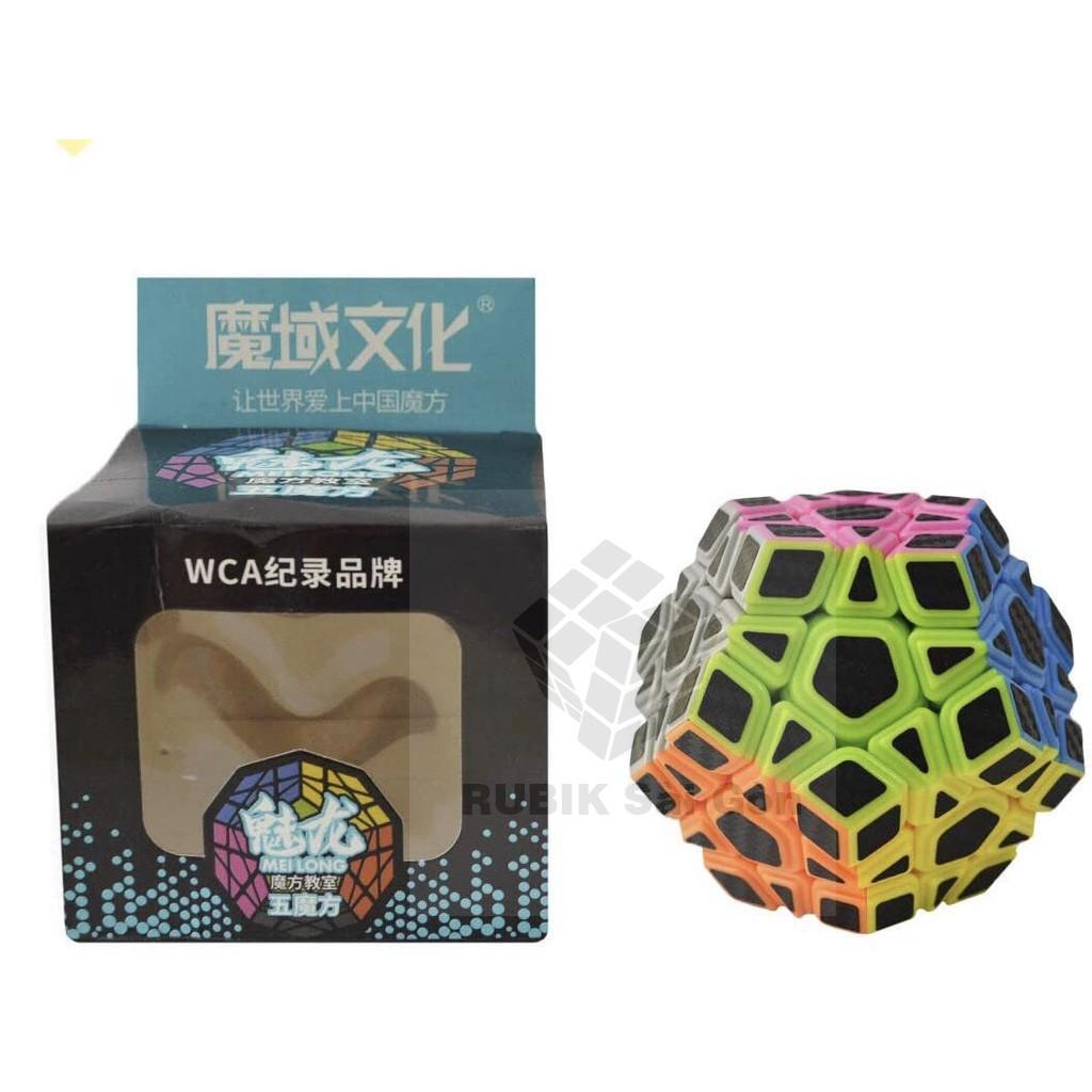 Khối Rubik Carbon Biến Thể 12 Mặt Megaminx - Rubic Ma Thuật Các Bon Biến Dạng - Ru Bíc Cacbon MoYu Meilong