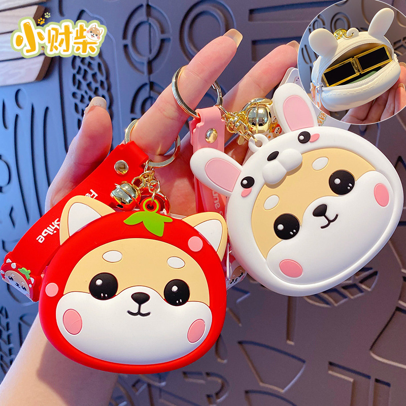 Móc khóa Túi khủng long, thỏ mịn màng