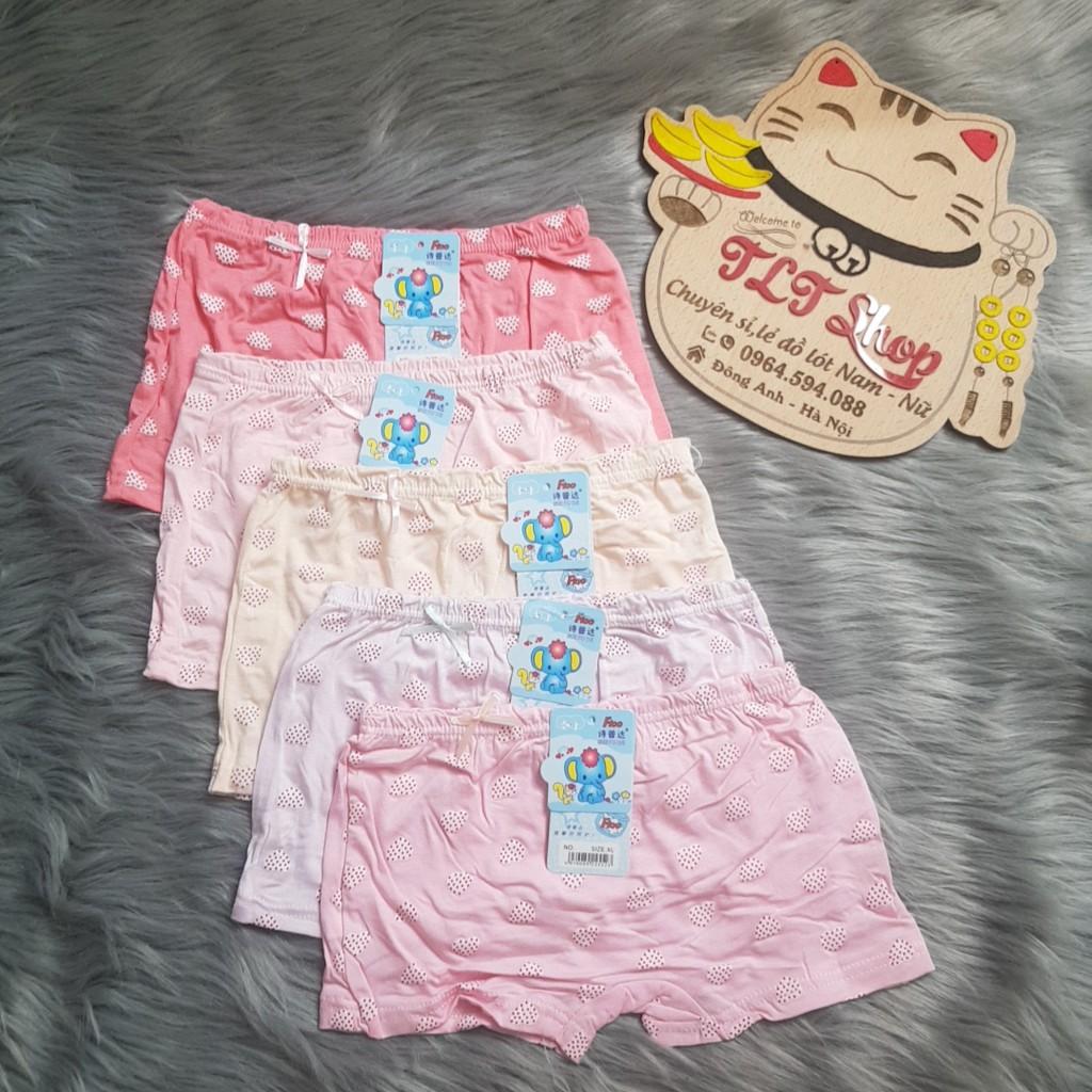 Set 5 Quần Chip Đùi Bé Gái Cotton In Hình Trái Tim Siêu Dễ Thương