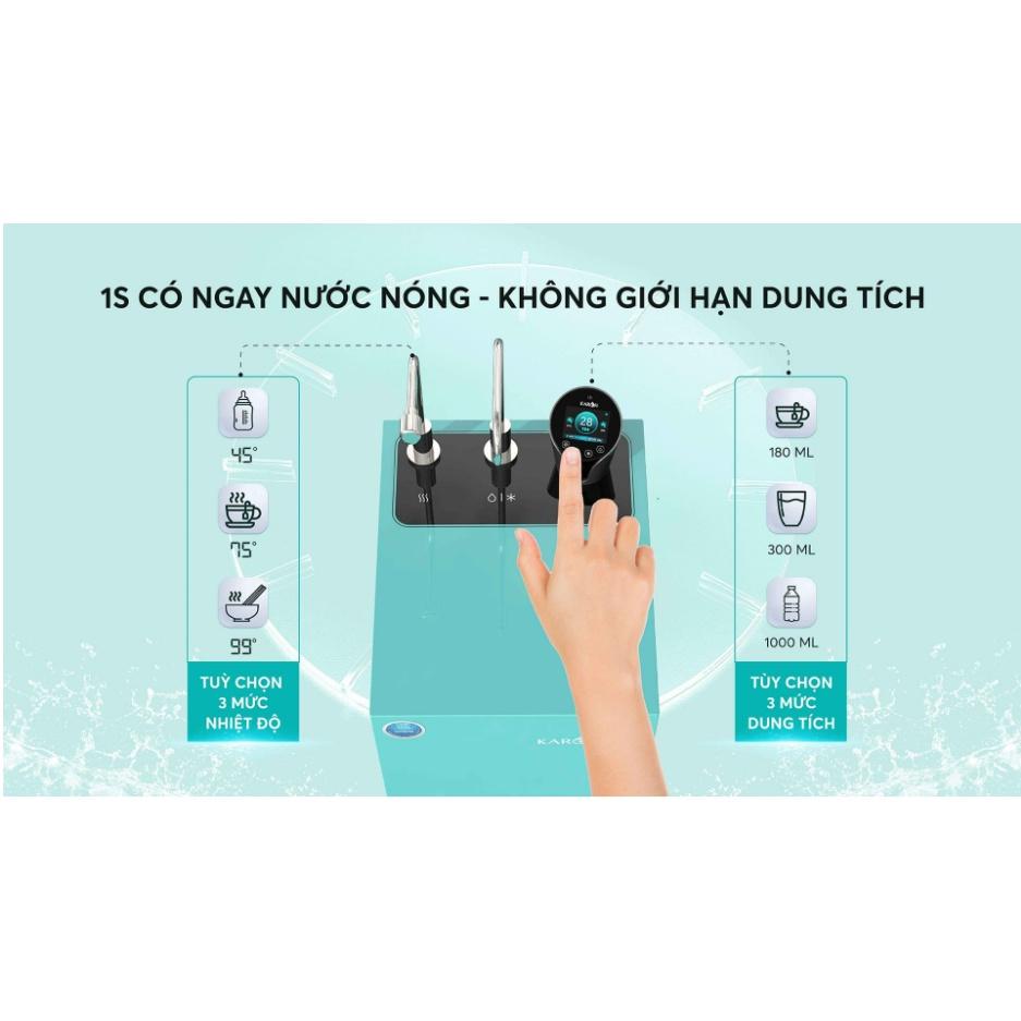 Máy lọc nước Nóng Lạnh Karofi KAD-N91 - Lạnh Block, Công nghệ VoiceCall + Aiotec, Chỉnh 3 mức nhiệt - Lắp đặt toàn quốc - Hàng Chính Hãng