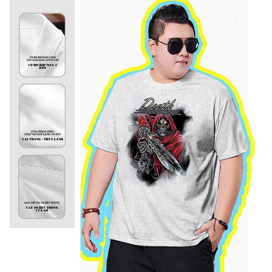 áo thun nam BIG SIZE, từ 4XL đến 8XL áo phông nam size lớn ATBG01, form giấu bụng, cotton- Thời Trang Waoo