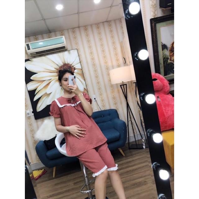 Bộ bầu cao cấp chất đũi Hàn, siêu siêu mátfree size 43~68kgcó chun rút chỉnh quần