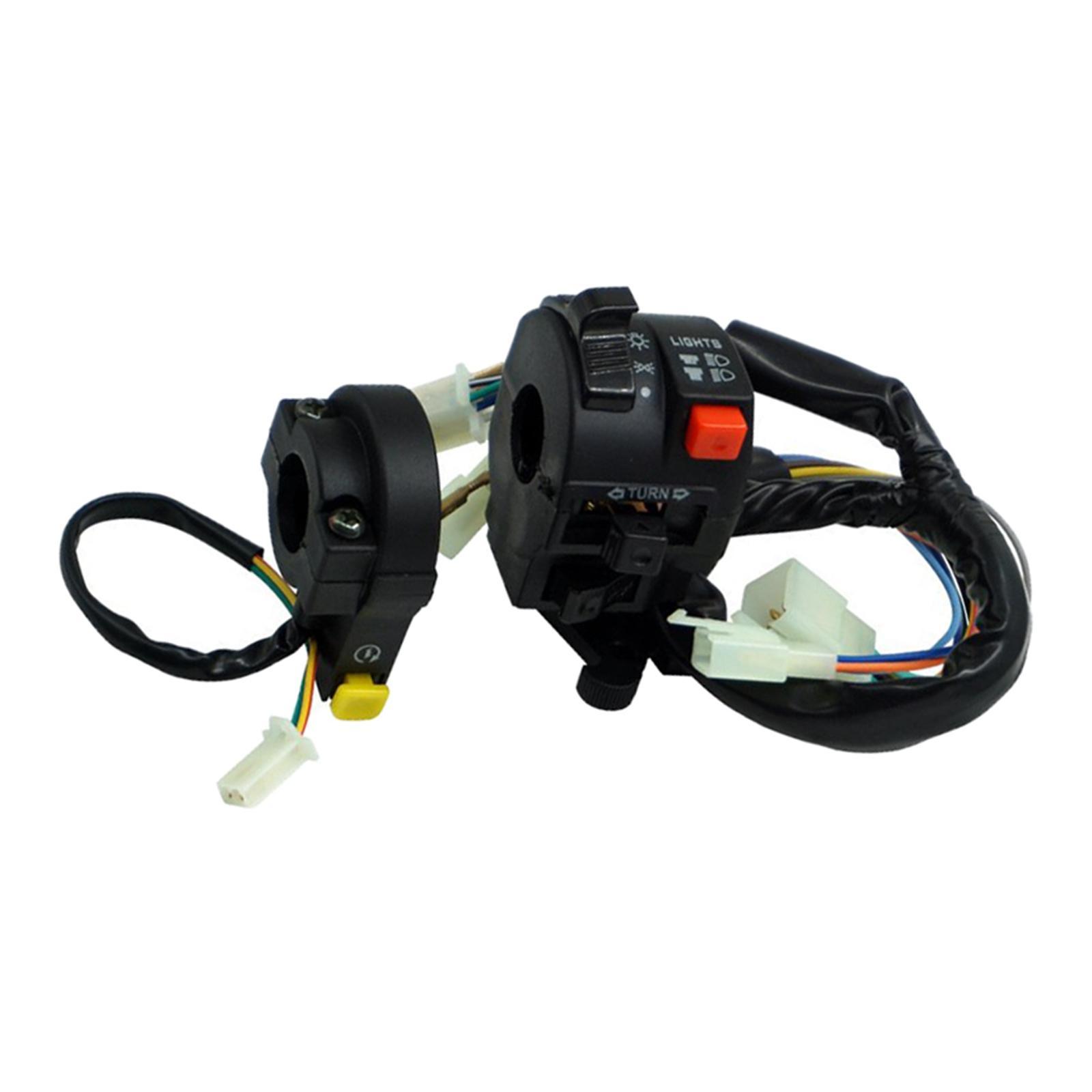 2 Pieces Handlebar Control Switch for Beam Start Stop Switch