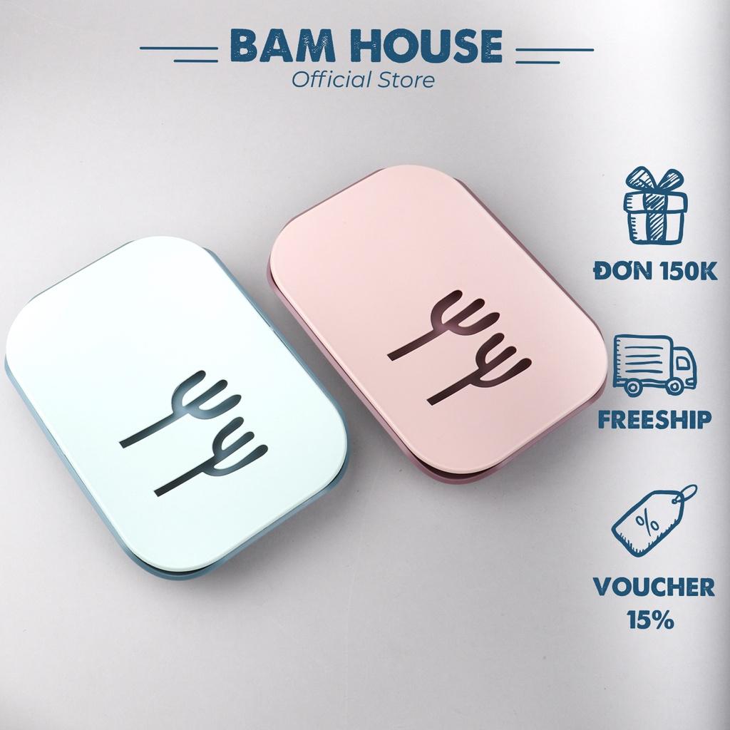 Khay đựng xà bông Bam House 2 lớp hình xương rồng cao cấp RS01- Bam House