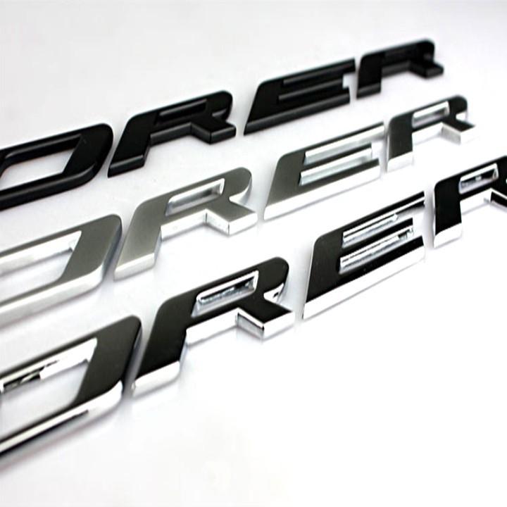 Sản phẩm Decal Tem Chữ EXPLORER 3D Nhựa ABS Dán Trang Trí Ô Tô DC-EXPLABS
