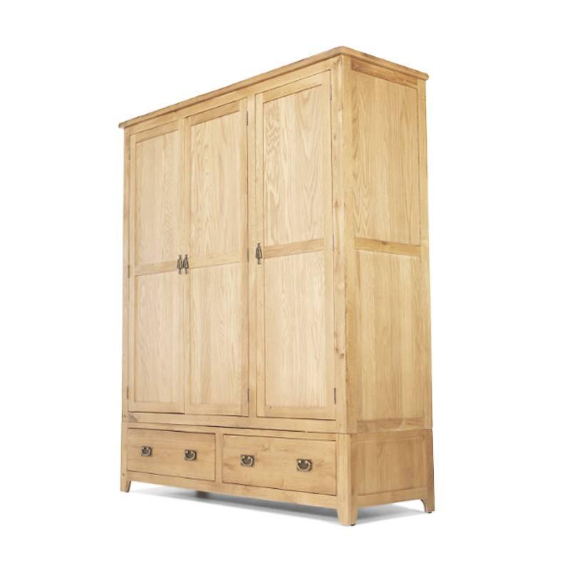 Tủ Quần Áo Rustic 3 Cánh Gỗ Sồi IBIE