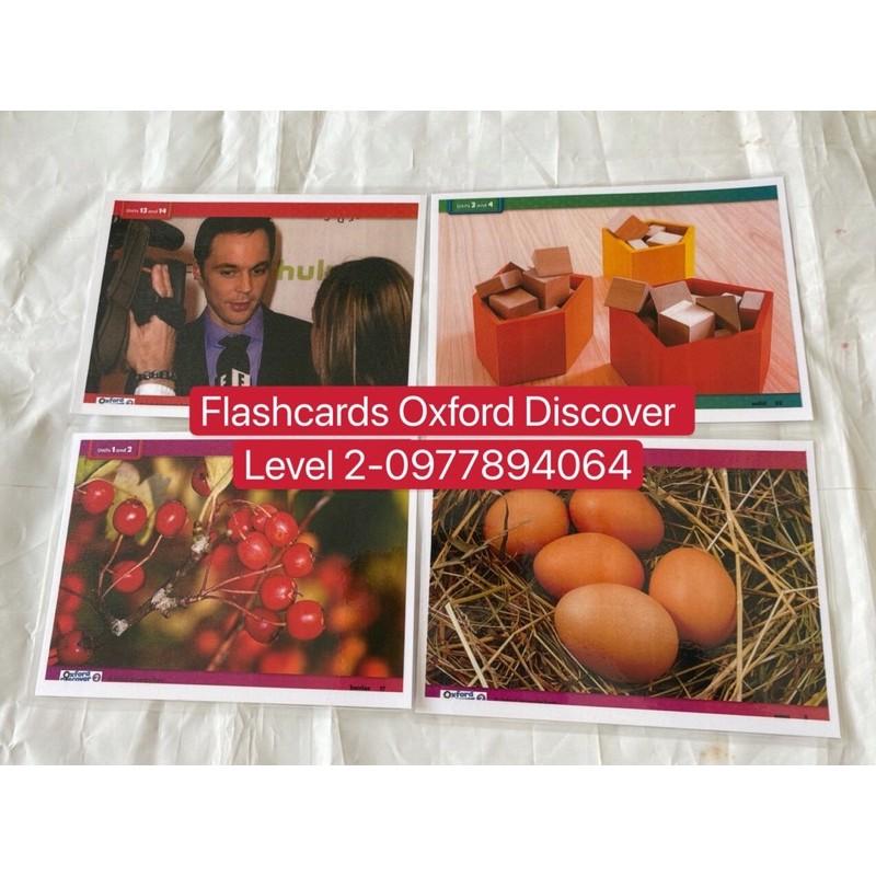 Flashcards Oxford Discover Level 2- Thiết kế 2 mặt - ép plastics bền đẹp