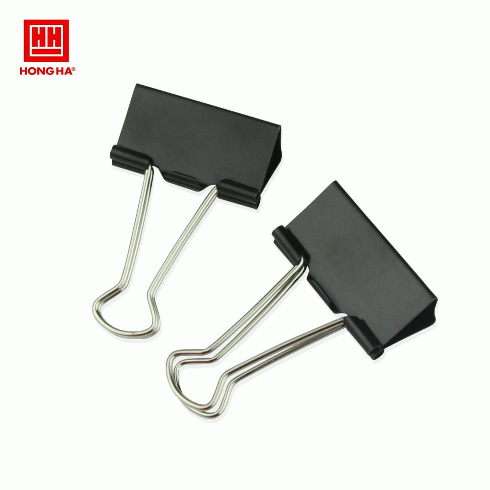Kẹp bướm, kẹp giấy đen Hồng Hà 41mm - 6636