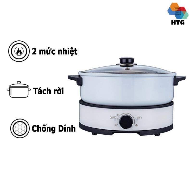 Nồi lẩu điện đa năng DongYuan DDX9088 dung tích 4 lít, thiết kế tách rời dễ dàng vệ sinh, hàng chính hãng