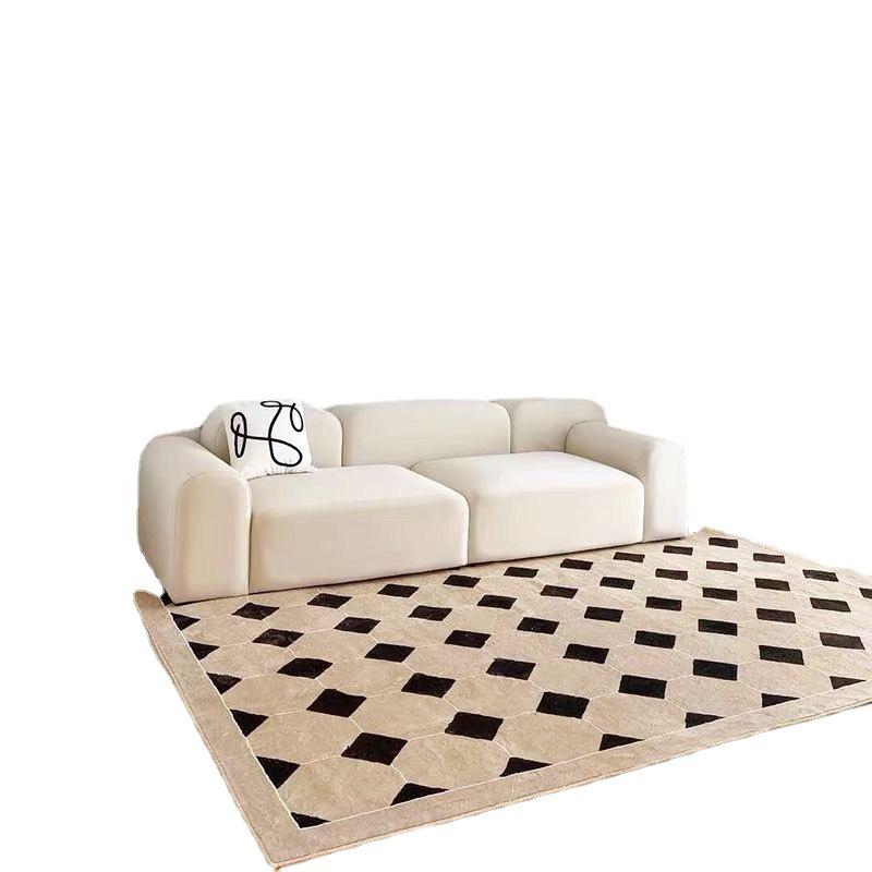 Thảm Trải Sàn Họa Tiết Caro Phong Cách Bắc Âu Hiện Đại Đơn Giản