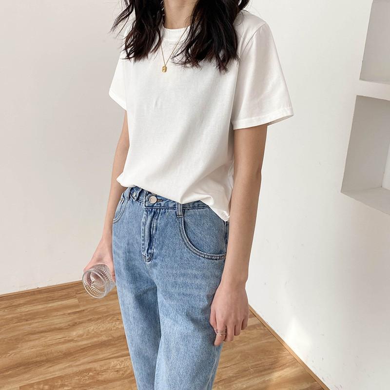 Áo phông nữ cổ tròn Basic Tee màu pastel _ NEW IN 2021_ LURE CLOSET| T118