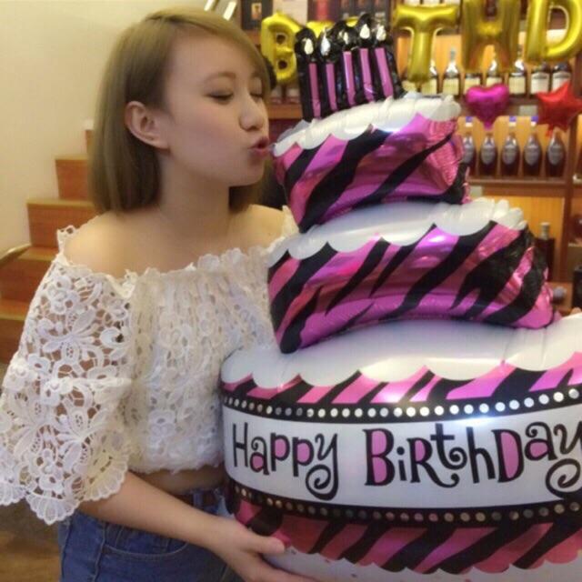 Bóng BÁNH KEM SIZE ĐẠI to 105cm dễ thương