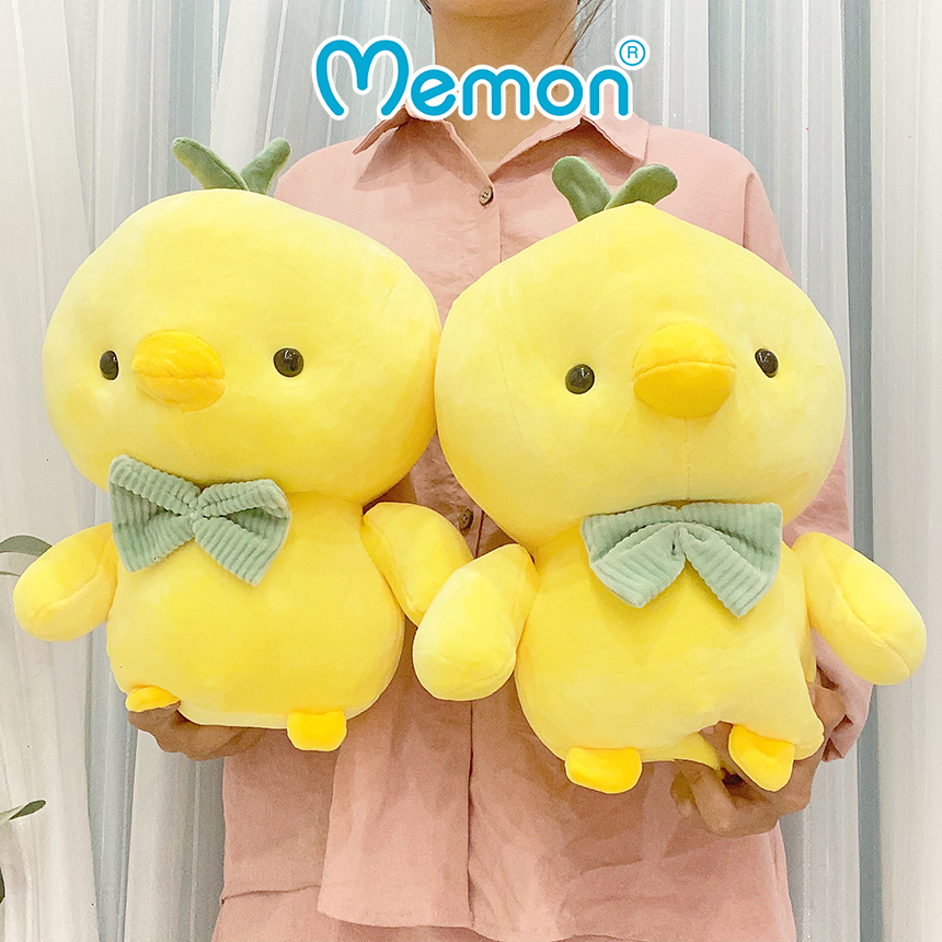 Gà Bông Nơ  Cao Cấp Memon, Gấu Bông Gà Con Dễ Thương Cute