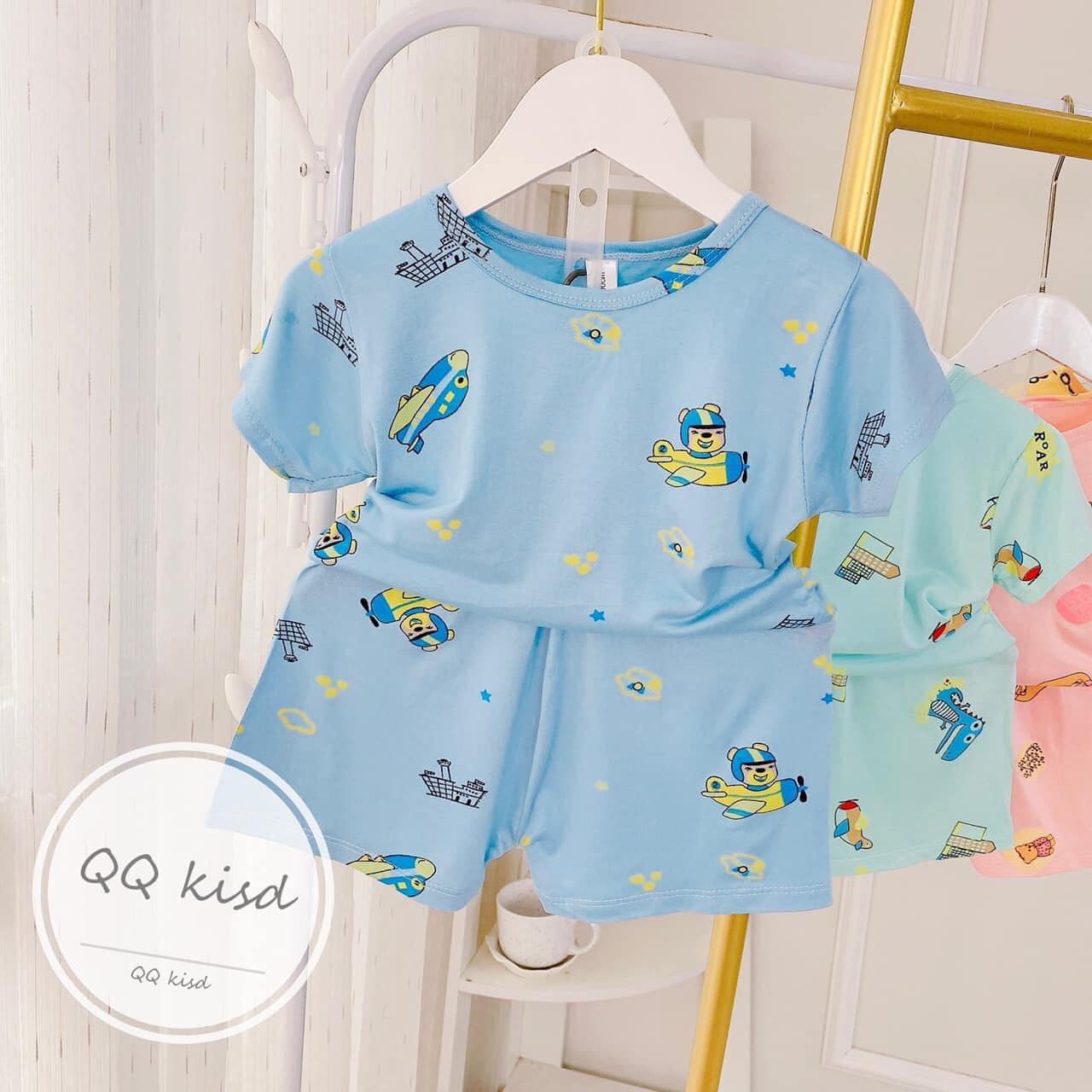 Set bộ thun lạnh Minky mom cộc tay chất đẹp cho bé