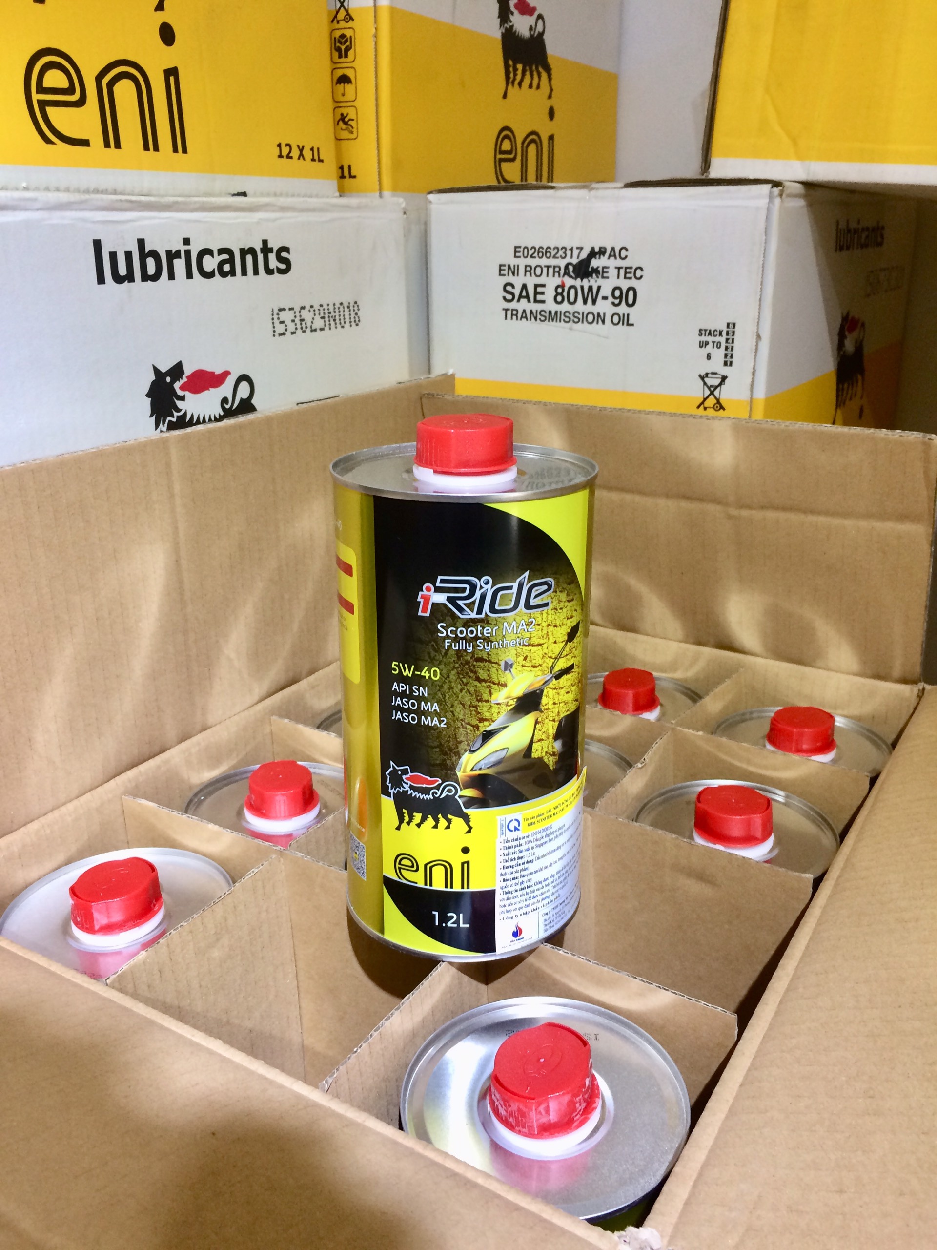 Nhớt Eni I-Ride Scooter MA2 5W40 full tổng hợp 1.2L
