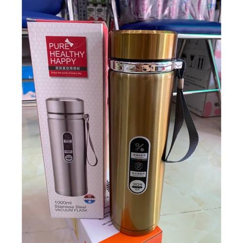 Bình nước giữ nhiệt dung tích 1000ml,thiết kế 3 màu, giữ lạnh lên đến 14h,bình giữ nhiệt lạnh 2 lớp inox304