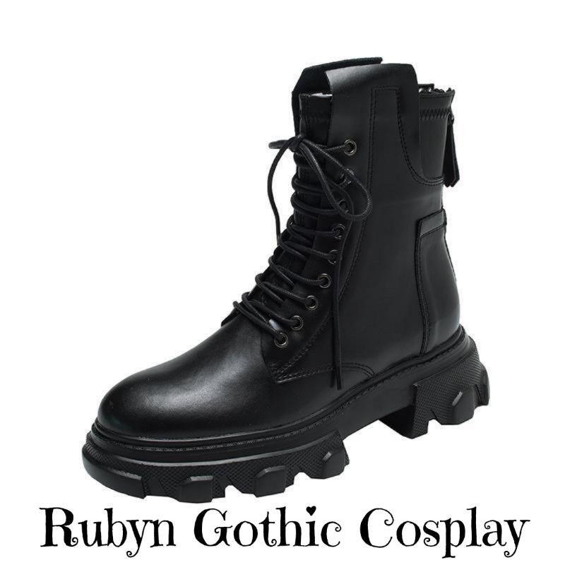 Giày Boots chiến binh khoá kéo cool ngầu độc lạ mới ( dây kéo phía sau )