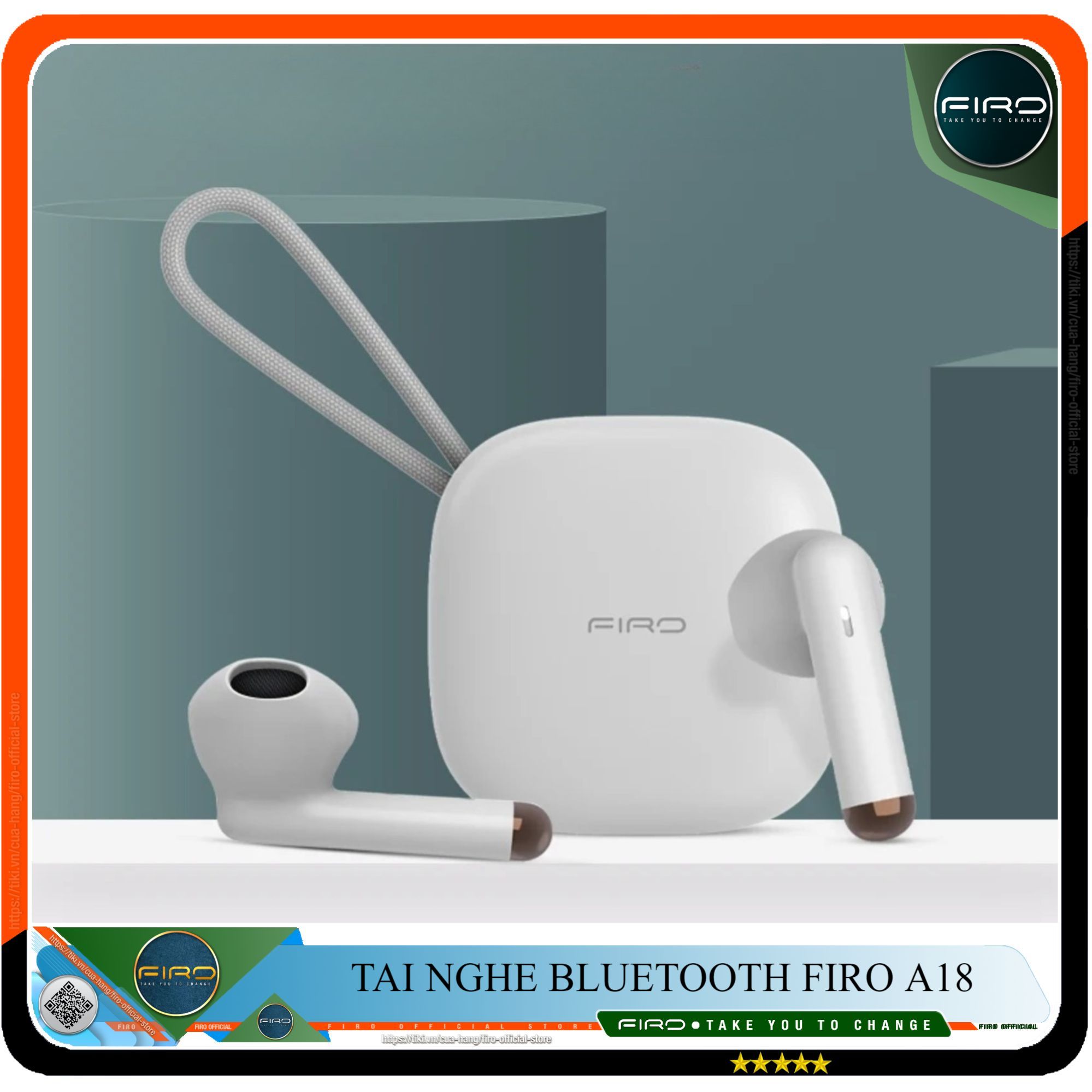 Tai Nghe Bluetooth Không Dây FIRO A18 - Tai Nghe FIRO A18 Bluetooth V5.3 - Điều Khiển Cảm Ứng Thông Minh - Công Nghệ Kháng Nước IPX5 - Tai Nghe Bluetooth Giảm Tiếng Ồn FIRO A18 - Phù Hợp Với Tất Cả Dòng Máy - Hàng Chính Hãng