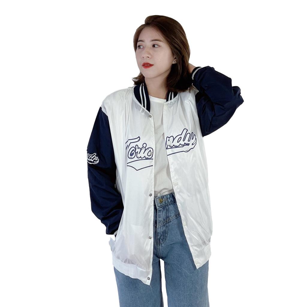 Áo khoác dù bomber nam nữ form rộng