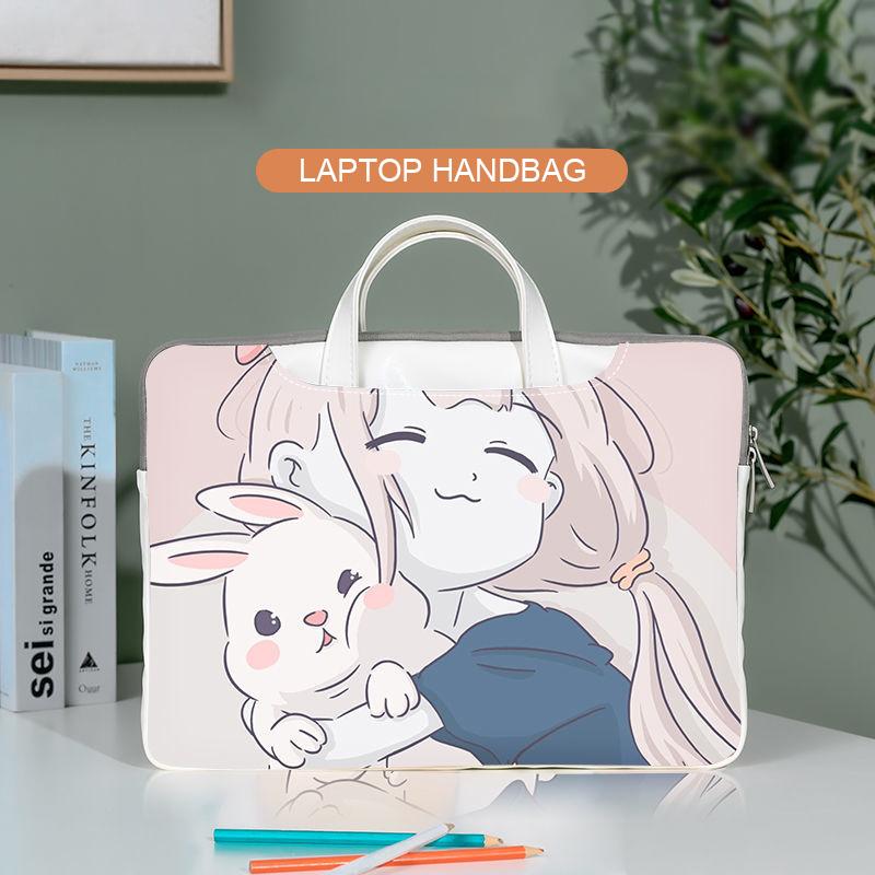 Dễ Thương Laptop Chất Liệu Da PU Cao Cấp 13.3 12 15.6 16Inch Chống Nước Túi Đựng Máy Tính Xách Tay Macbook Air Pro Xiaomi Huawei Máy Tính Cặp túi Xách Tay