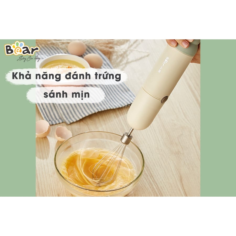 Bộ Máy Xay Bear-JBQ-B50E1 Đa Năng Xay Ăn Dặm, Xay Cháo, Xay tỏi ớt, Đánh Trứng Cầm Tay Tiện Lợi an toàn - Hàng chính hãng