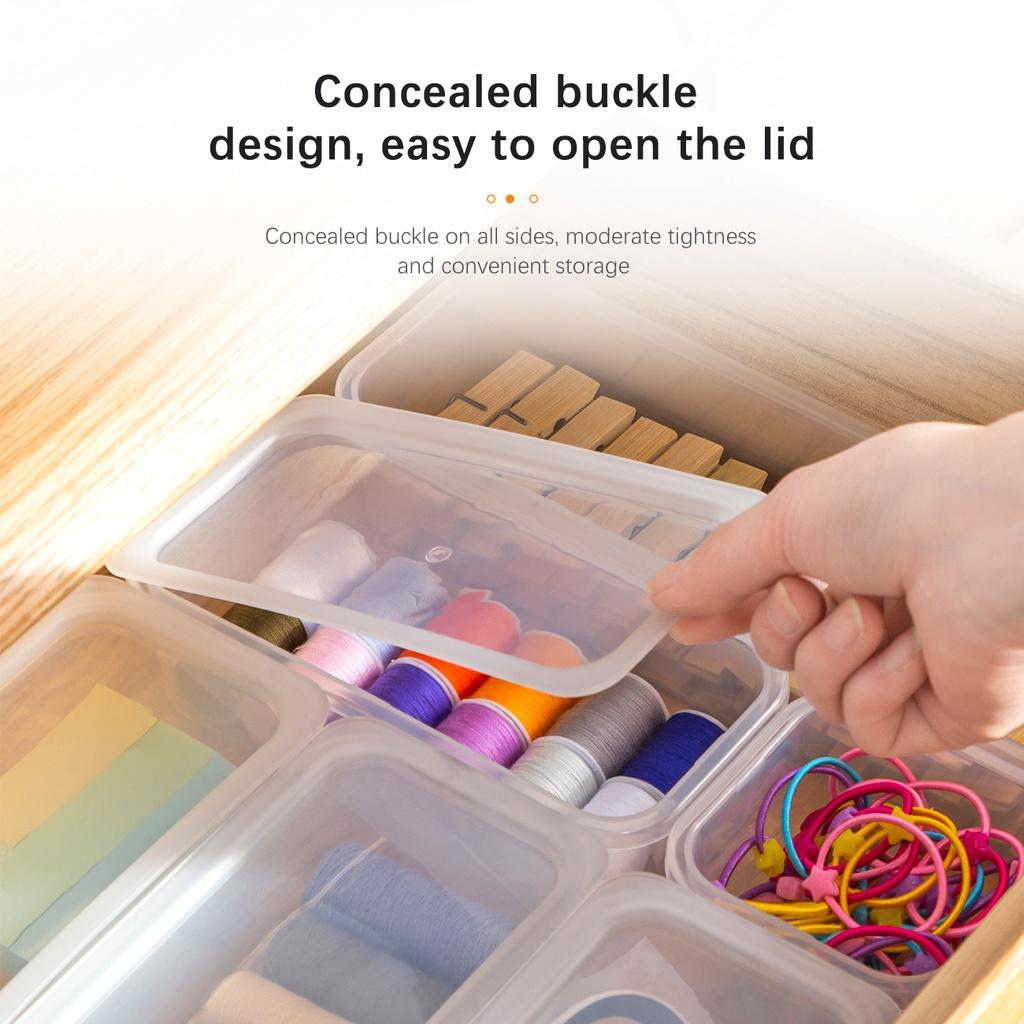 PP Transparent Multifunctional Drawer Storage Box Organizer