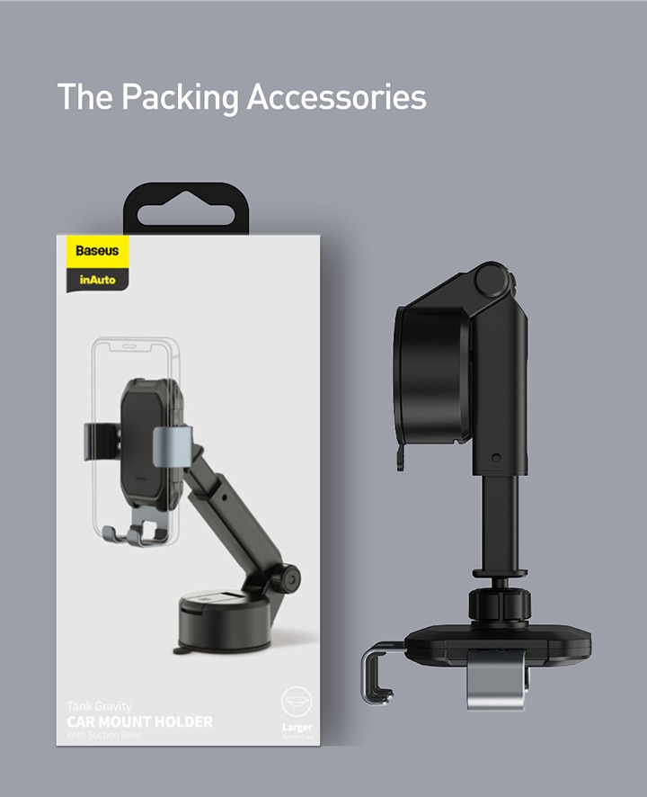 Giá đỡ điện thoại Baseus Tank Gravity Car Mount Holder with Suction Base SUYL - Hàng chính hãng
