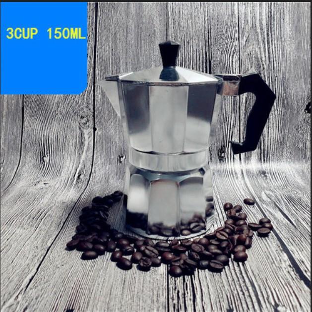 BÌNH PHA CAFE 150ml NHÔM, ẤM PHA CÀ PHÊ KIỂU Ý DÁNG CỔ ĐIỂN SANG TRỌNG