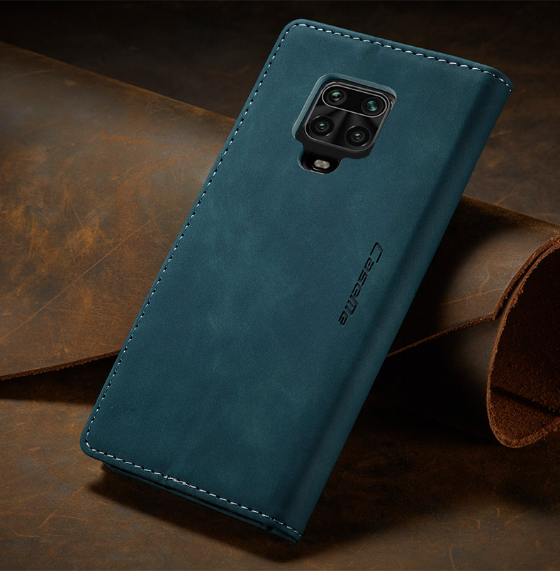 Bao da bò thật dạng ví chính hãng Caseme dành cho Xiaomi Redmi Note 9 Pro