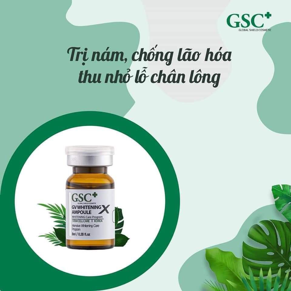 Tế bào gốc t rị nám, tàn nhang, t r ị thâm, làm trắng da Hàn Quốc GSC GV Whiteing Ampoule