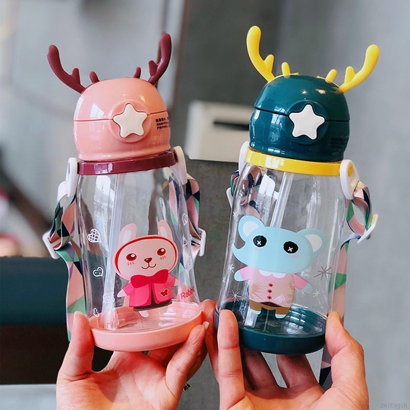 Bình Nước Sừng Hươu 600ml Có Dây Đeo - SẢN PHẨM TREND