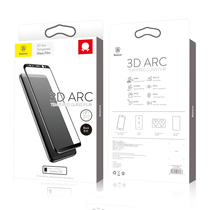 Miếng dán kính cường lực 3D Arc cho Samsung Galaxy S8 Plus Baseus Full màn hình vô cực chống chói vân tay - Sản phẩm chính hãng