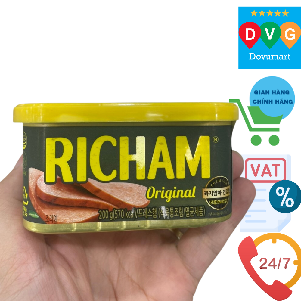 Thịt Giăm Bông Richam Dongwon Hàn Quốc Hộp 200G / 동원) 리챔 200G