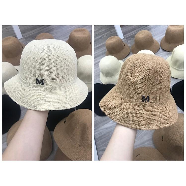 Mũ Cói Đi Biển Chống Nắng CHỮ M Xinh Xắn Cho Nữ