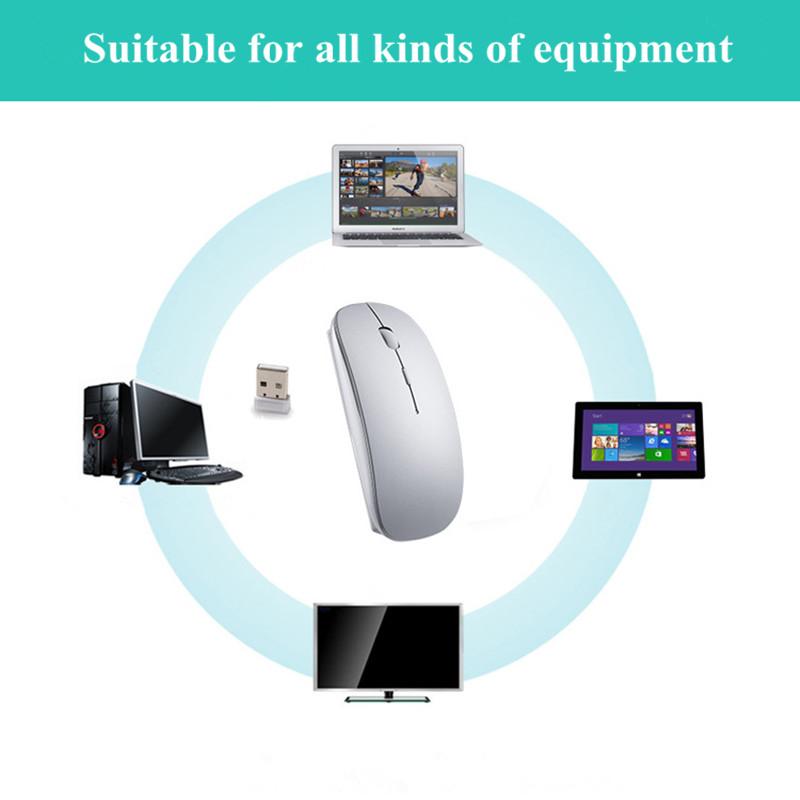 Chuột Không Dây Im Lặng PC Sạc Chuột 2.4G USB TAPE-C Chuột Quang Cho Laptop Tabelt Điện Thoại Thông Minh
