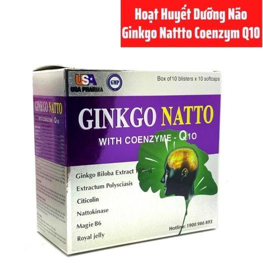 GINGKO NATTO 120MG - GINGKO BILOBA 360MG WITH COENZYME Q10 - BỔ NÃO HỘP 100 VIÊN