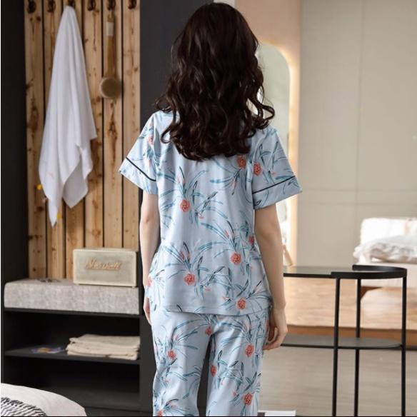 Đồ bộ mặc nhà - Pijama cộc tay vải cotton 100% mềm mại, thoáng mát