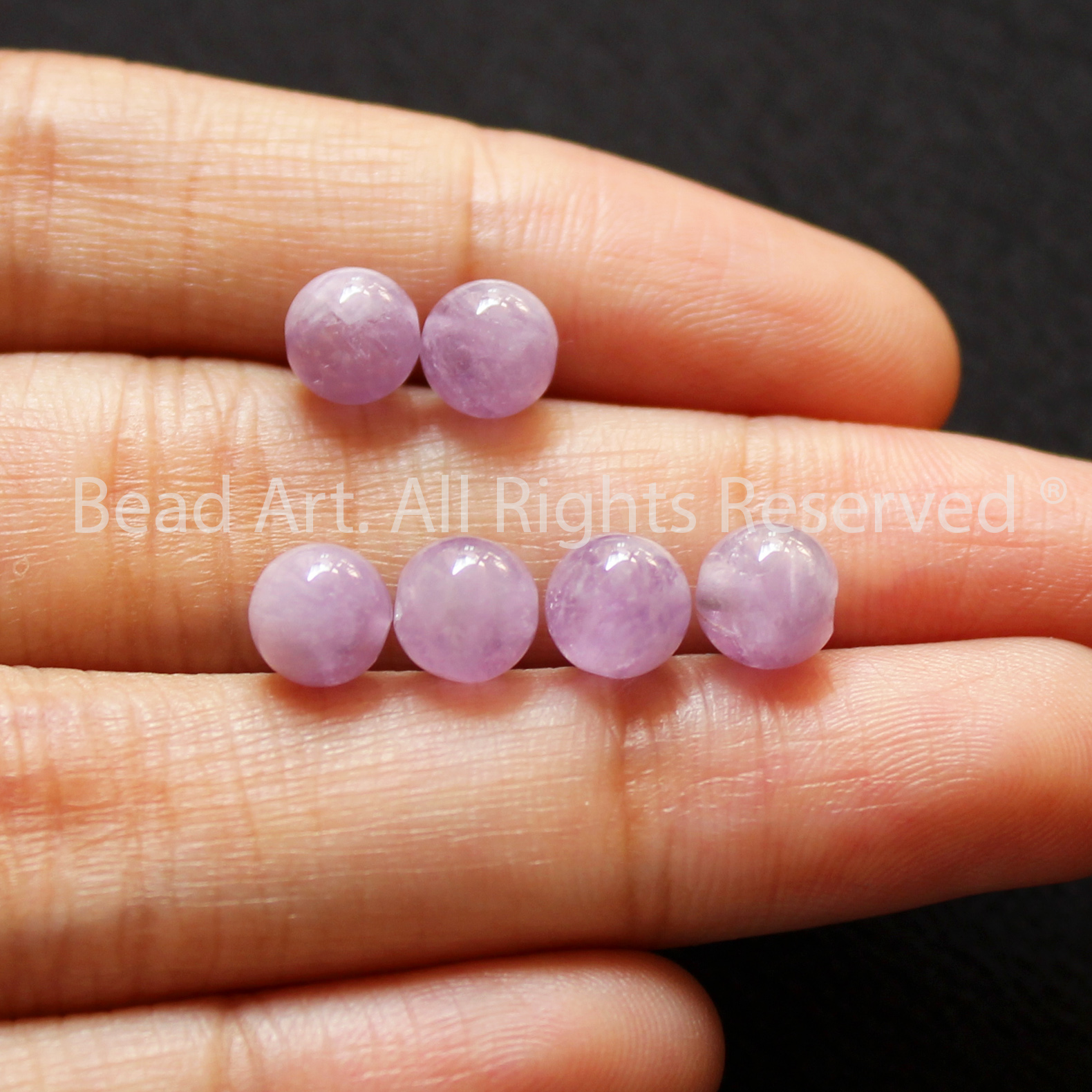 [1 Hạt/3 Hạt] Đá Thạch Anh Tím Lavender 6MM (Lavender Amethyst) Tự Nhiên, Phối Vòng Tay, Phong Thuỷ, Chuỗi Hạt, Trang Sức, Hợp Mệnh Thổ, Hỏa - Bead Art