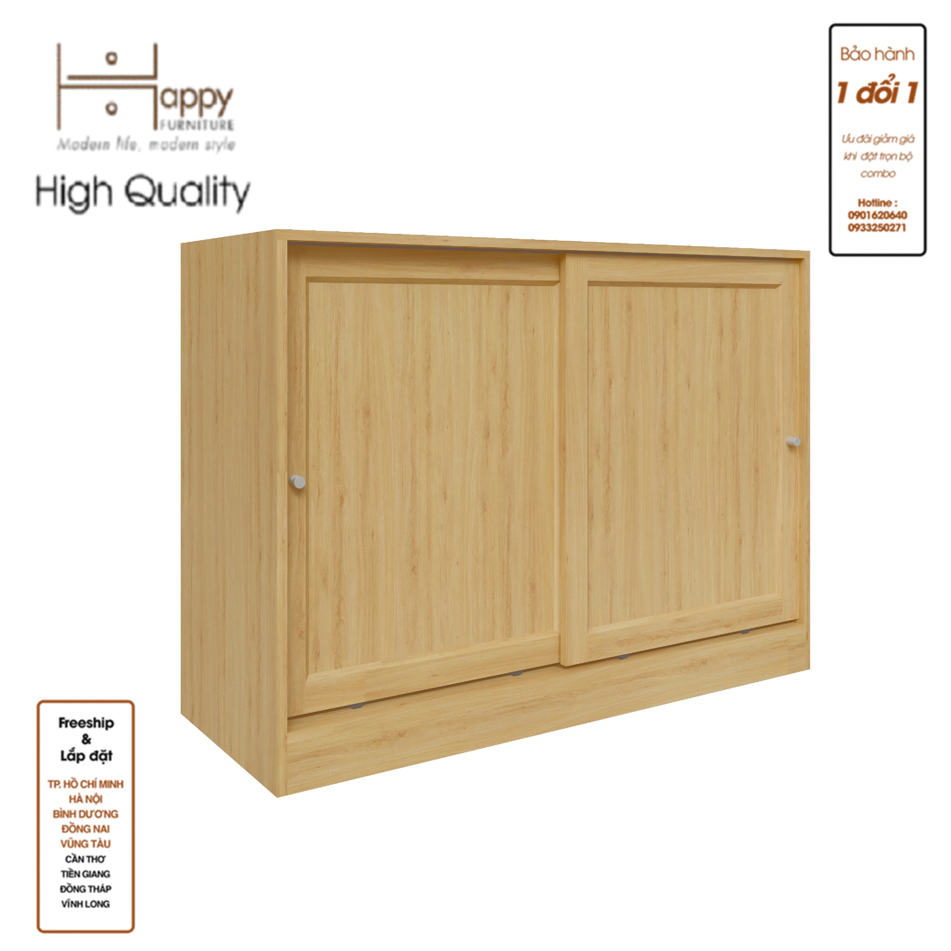 [Happy Home Furniture] SCANDINA, Tủ đựng đồ 2 cánh lùa, 120cm x 47cm x 89cm ( DxRxC), TCL_027