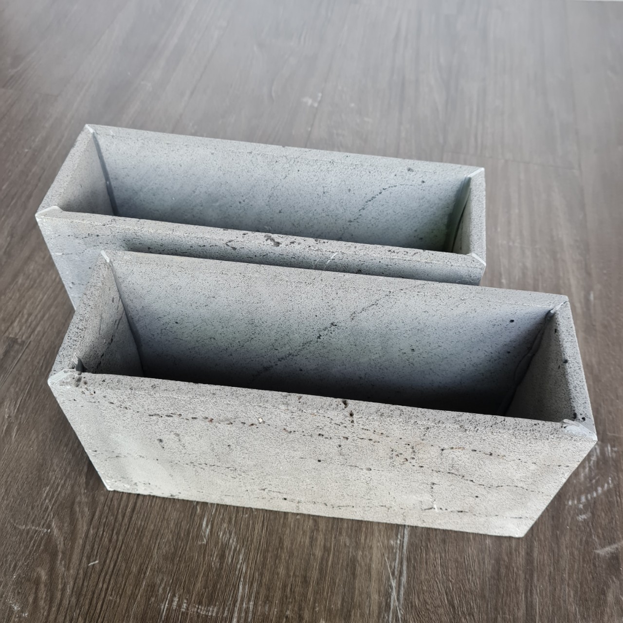 Chậu trồng hoa đá ong xám tự nhiên - hình chữ nhật dài 30cmxR10xC15cm - trồng cây cảnh treo ban công giếng trời – trồng cây ốp tường hoặc treo tường để bàn độc đáo