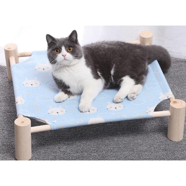 Giường võng gỗ cho thú cưng siêu cute dễ dàng tháo lắp và làm sạch