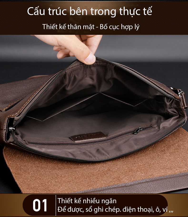Túi xách công sở nam cao cấp JUSEN 006 túi đựng laptop, túi đựng macbook chống sốc - chống nước - chống nhăn - chống mài mòn - Hàng Chính Hãng