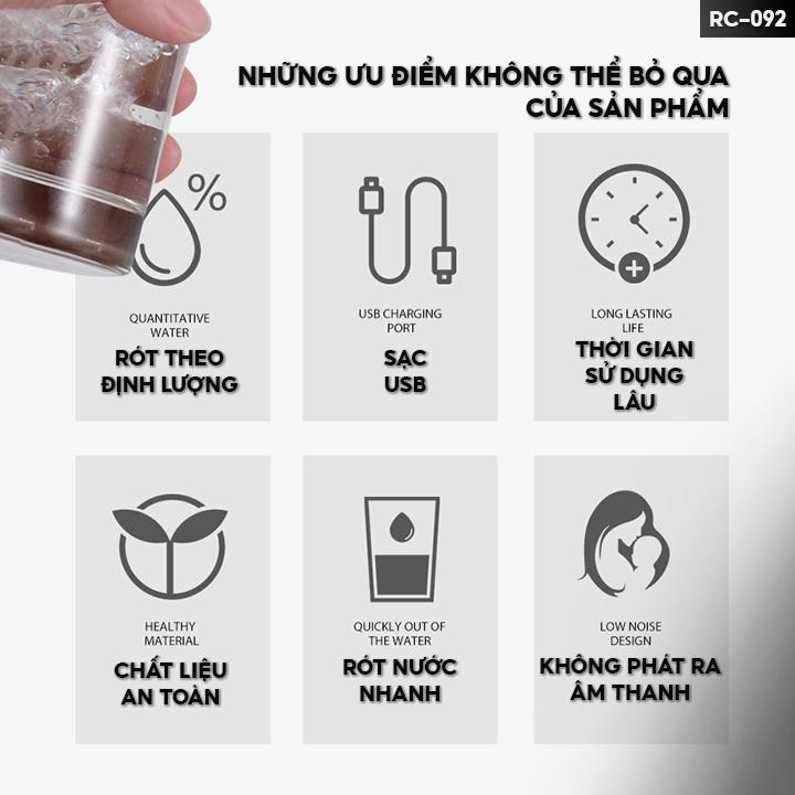 Vòi Bơm Rót Nước Tự Động Để Bàn Máy Rót Nước Lọc Tiện Lợi Đa Năng Cao Cấp Giá Rẻ RC-092