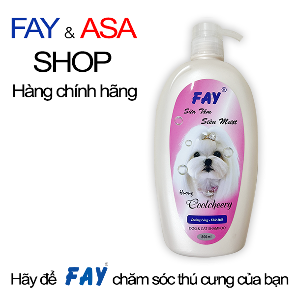 Sữa Tắm Chó, Mèo FAY Siêu Mượt Coolcheery 800ml