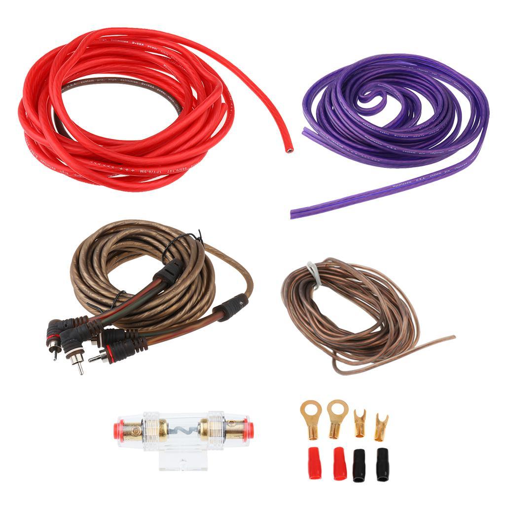 Car Audio Speaker Cable Wire Wiring 8GA Amplifier Subwoofer Installation Set