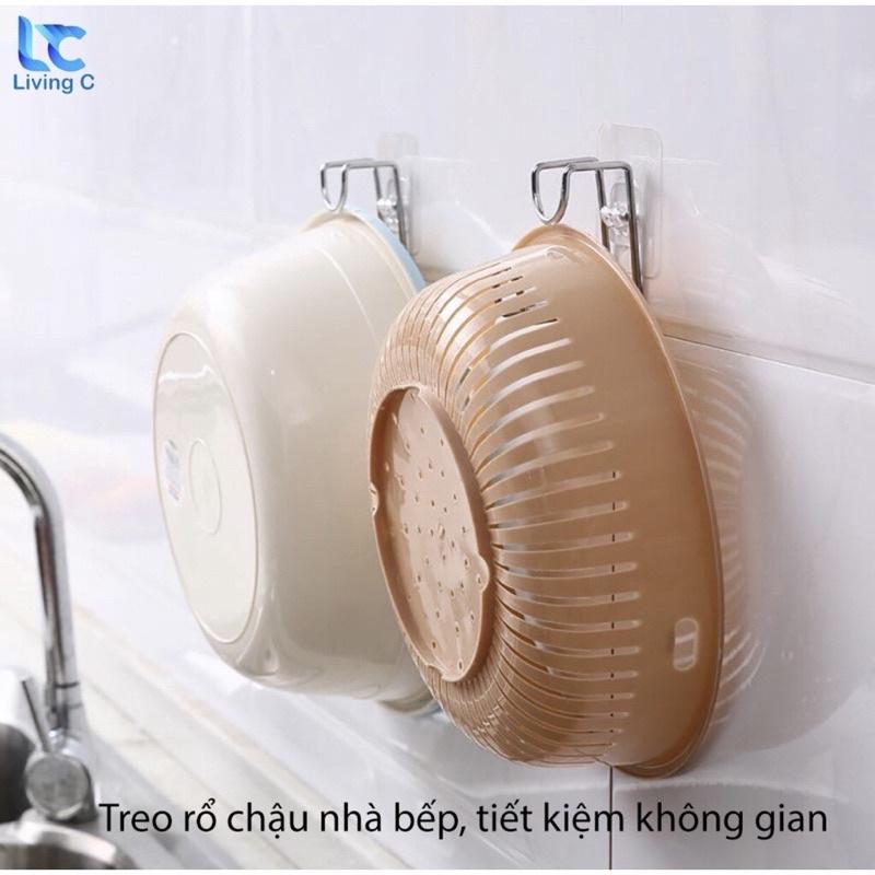 Móc Inox Dán Tường Treo Thau Chậu , Khăn , Quần Áo , Giá Gắn Tường Treo Đồ Nhà Bếp , Nhà Tắm